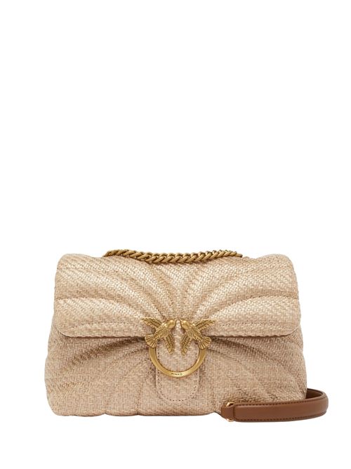 Borsa media Classic Love Puff in rafia Beige PINKO | 100038 A2C8C50Q